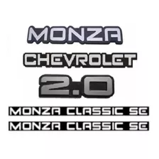 Kit Emblemas Monza Chevrolet 2.0 Plaq Monza Classic Se 91/92
