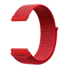 Pulseira Nylon Loop Encaixe Universal 22mm Todas As Cores Cor Vermelho Largura 22 Mm