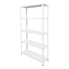 Estante De Aço Multi-uso 25cm 5 Prateleiras Colorido Cor Branco