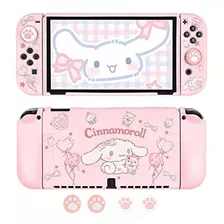 Carcasa Protectora Para Nintendo Switch Oled Estilo Rosa