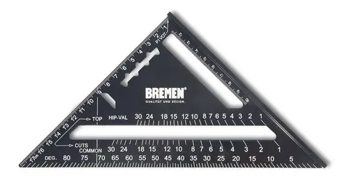Escuadra Multiángulo Con Sombrero Aluminio 7 Bremen 7647 Negro