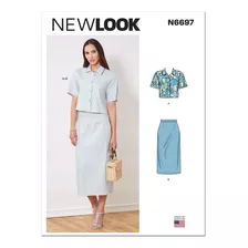 New Look Misses - Kit De Patrón De Costura De Top Recortad.