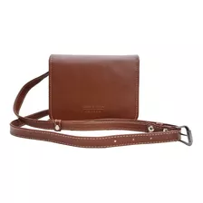 Bolsa Feminina De Couro Tiracolo Modelo 029 Pinhão