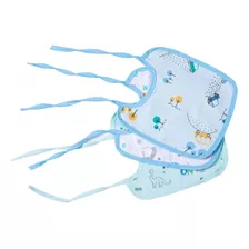 Kit Babador De Bebe Impermeável Flanelado Menino 3 U Algodão