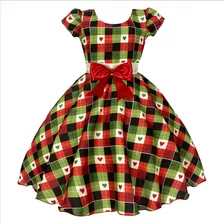 Vestido Caipira Xadrez Festa Junina São João Menina Infantil