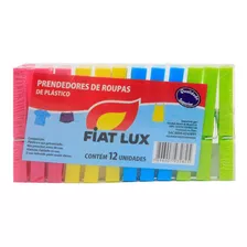 Prendedor De Roupa Fiat Lux Plástico Pacote Com 12 Unidades