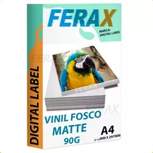 Ferax A4 Vinil Adesivo De 100 Folhas De 90g Branco Por Unidade