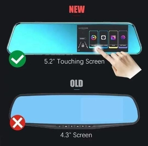 Espejo Tactil Retrovisor Dvr Auto Seat Foto 5