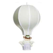 Pendente Lustre Balão Gg Verde Com Boneco Bebê Infantil