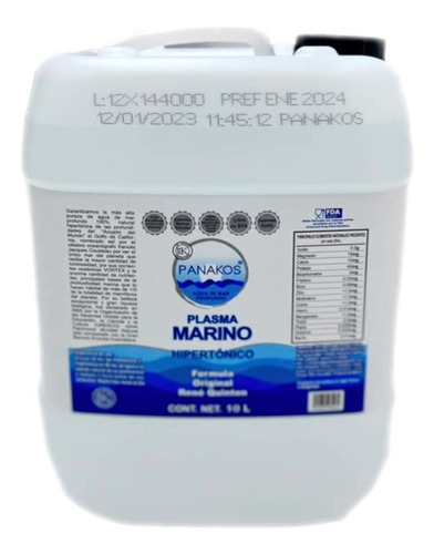 Agua de mar Hipertónica 10L