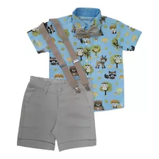 Conjunto Roupa De Festa Temática Menino Bebe Infantil