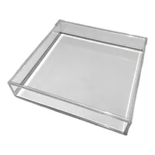 Moldura Caixa De Acrílico Para Decoração 30x30x4cm Cor Cristal