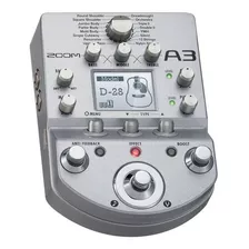 Pedalera Zoom A3 Preamp Guitarra Acústica Efectos Usb Cuot Color Plateado