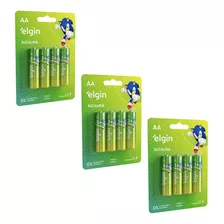 Kit Com 12 Pilhas Aa Alcalina 82153 Elgin