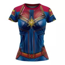 Playera Sublimada Capitana Marvel Dama