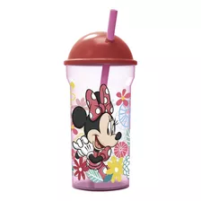 Vaso Infantil Transparente Tapa Alta Minnie Mouse 460ml 1156