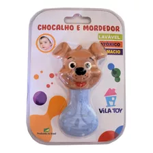 Chocalho Mordedor Macio C/barulho Suave Cachorro Dog Azul