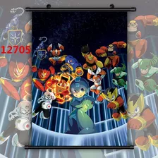 Rockman Megaman Wallscroll Póster Arte Impresiones Afiche