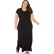 Vestido Plus Size Longo Com Manga Moda Evangélica 103723