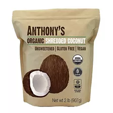 Leche De Coco Coco Triturado Orgánico De Anthony, 2 Lb, Sin