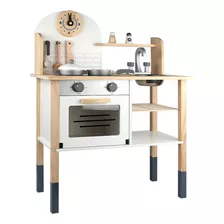 Cocina De Madera Para Niños Y Niñas Con Horno De Juguete