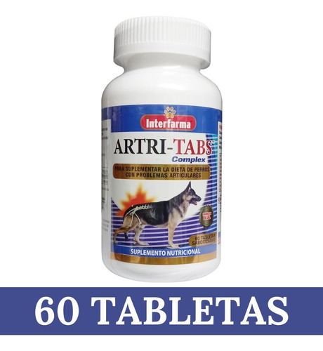 Artritabs Suplemento Articulaciones Perros 60 Tabletas Carne