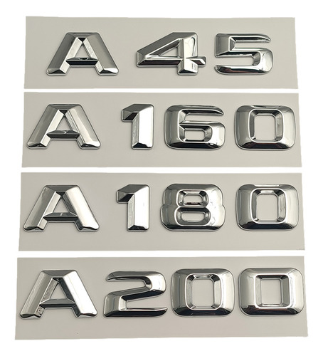 Chrome Letter Trunk Badge Sticker Para Mercedes- Benz A45 Foto 3