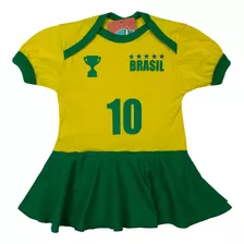 Bodie Saia Bebê Seleção Brasileira - Camisas Copa Do Mundo