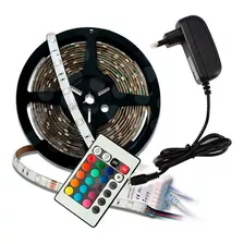 Tira Luces Led Rgb 5m Con Control Y Transformador