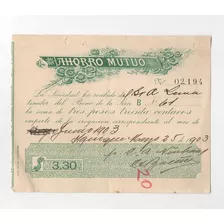 Pago De Tenedor De Bono Ahorro Mutuo 1903