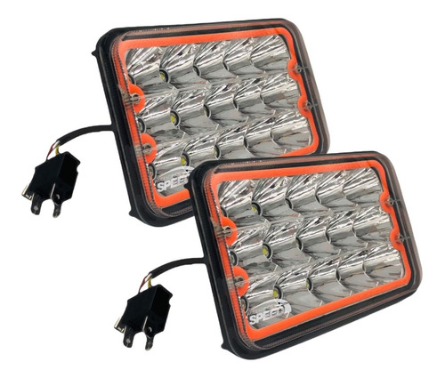 Par Faros Unidad 4x6 15 Led Cob, Arillo Alta Y Baja H4 Foto 4