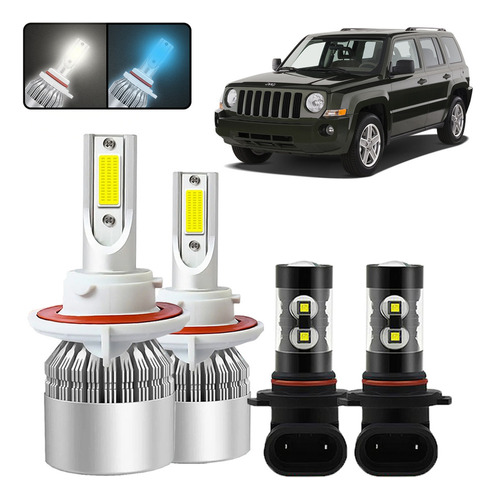 Kit 9008 H13 Faros Led Para Jeep Patriot 07-17 Alta/baja Jeep Patriot