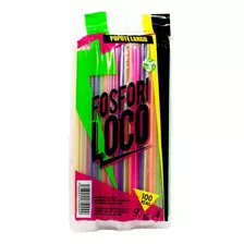 Popotes Biodegradable Largo Color Neon 100piezas Color Coloridos