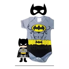 Kit Body Bebe Batman Tematico / Mesversario Fantasia 