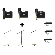 Combo Skp Microfonos + Jirafas + Cables 5 Metros + Pipetas 