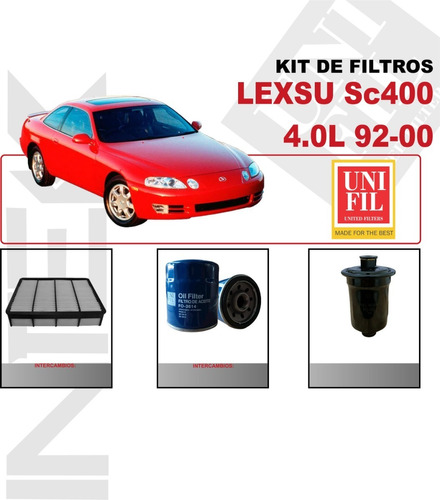 Kit De Filtros Lexsu Sc400 4.0l 1992-2000 Foto 2