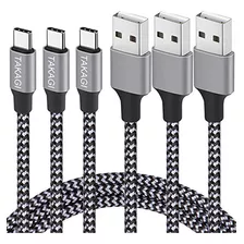 Usb Type C Cable 3a Fast Charging, Takagi (3-pack 6feet) Usb