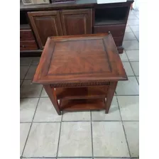 Fina Mesa De Sala, Auxiliar, Lateral En Madera De Cedro