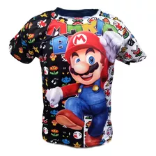 Playera Super Mario Bros Sublimada Print Full Hd