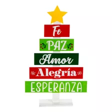 Pino Deseos Navideños Arbol Navidad Colores 30 Cm Mylin 1pz