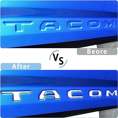 Letras Emblema Tapa Trasera Toyota Tacoma (cromado)2016-2020 Foto 3
