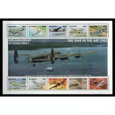 Aviones - 2ª Guerra Mundial - Guyana - Hoja Mint Yv 3067-76
