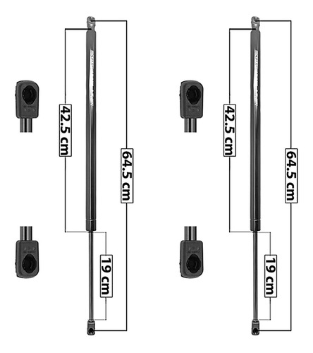 (2) Amortiguadores 5a Puerta Honda Pilot 2003-2008 Spart Foto 3