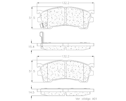 Balatas Delanteras Mazda 626 1998 2l Grc Foto 2