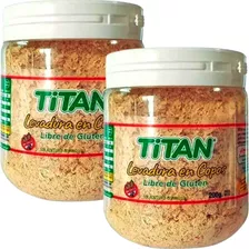 Combo X2 Levadura Natural En Copos Titan 200g Sin Tacc