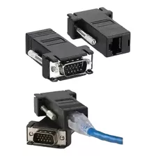 2 Adaptadores Extensor Vga Video Via Cabo Rede Rj45 - 01 Par