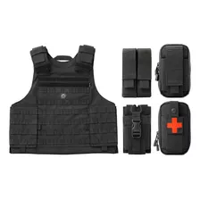 Kit Funda Chaleco Sistema Molle Rescue Premium + 4 Pouch