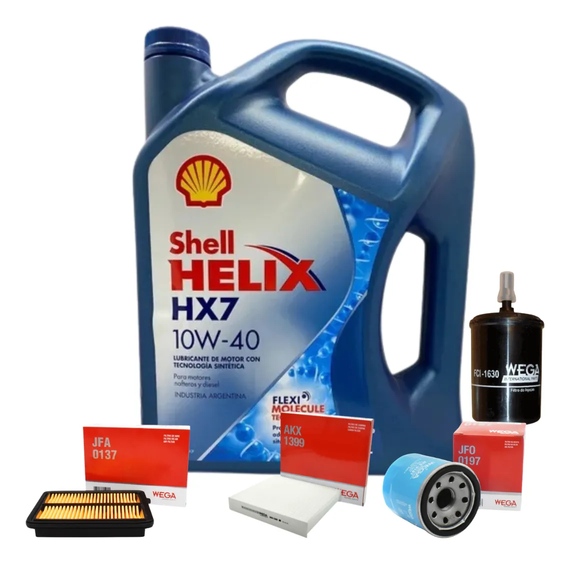Kit X4 Filtros + Aceite Shell 10w40 4l Nissan Kicks 1.6