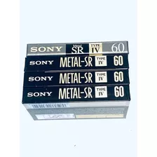 Coleção 4 Fitas Cassete Sony Metal Sr C60 Originais Lacradas