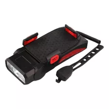 Foco De Bicicleta Power Bank 4 En 1 Con Soporte Para Celular